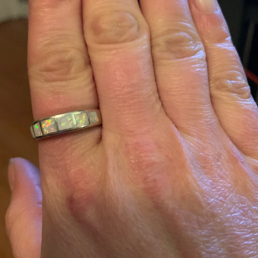 SS opal ring